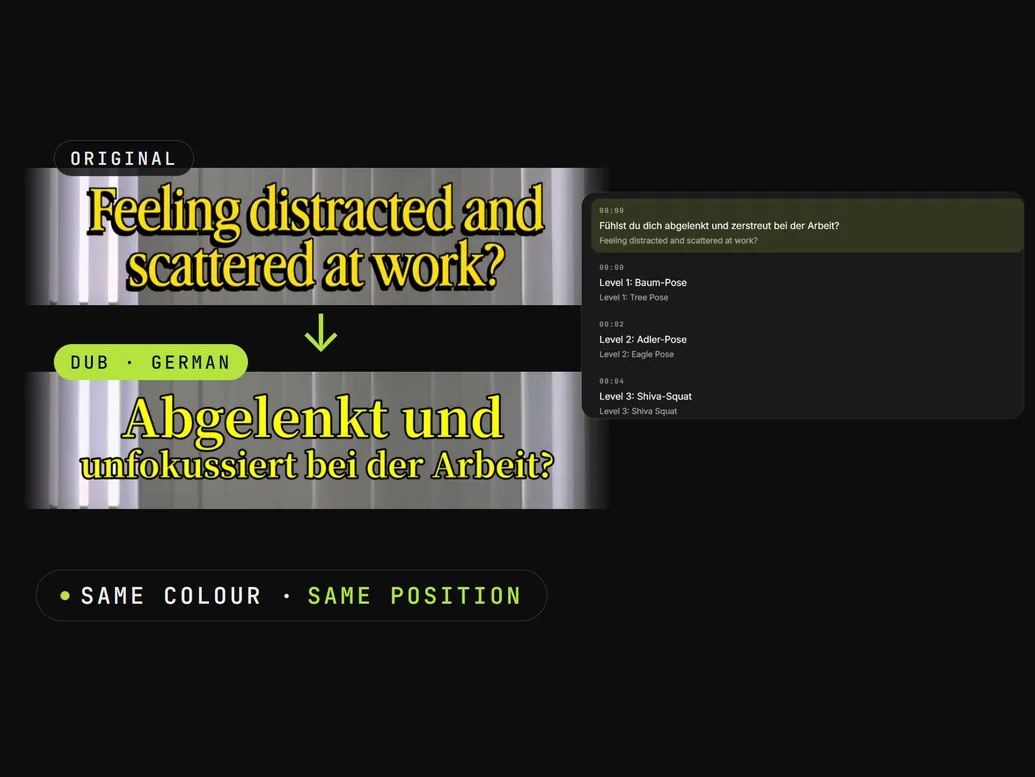 Dubsmith editor removing and translating on-screen text